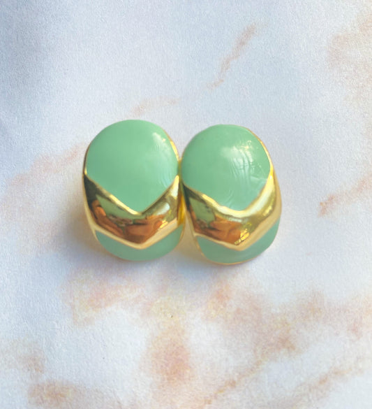 Mint Green Stud Earrings