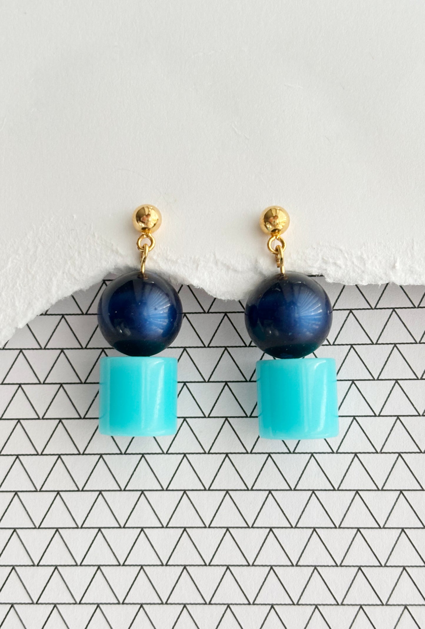 Dark Blue Earrings