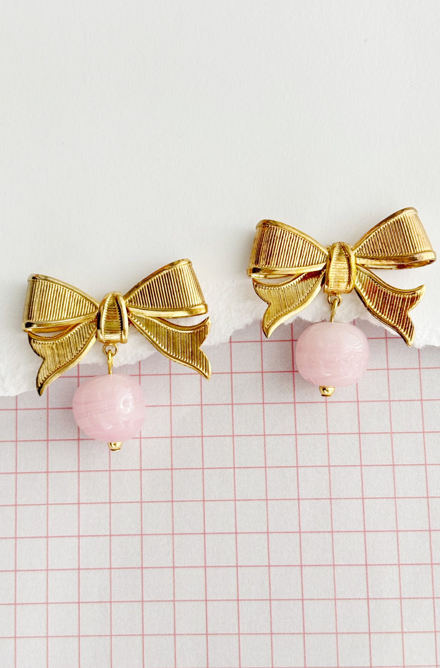 Gold Bow Earrings