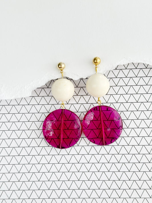 Magenta Earrings