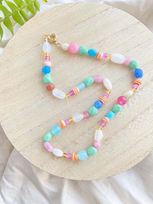 Colorful Vintage Bead Necklace