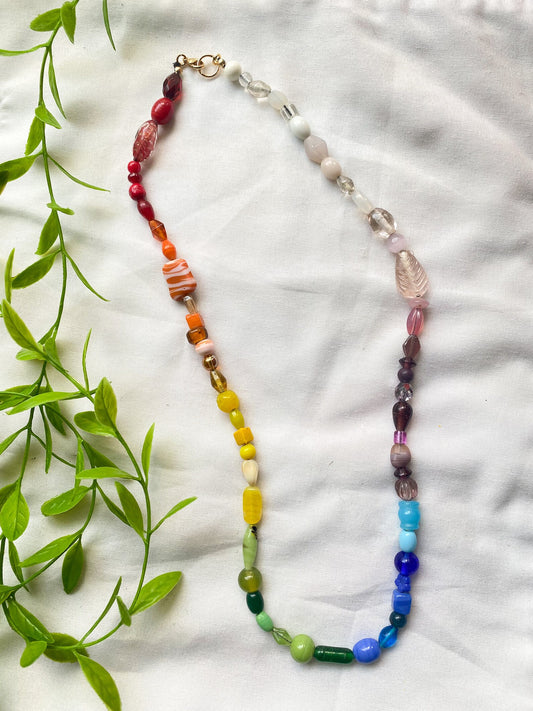 Rainbow Beaded Necklace