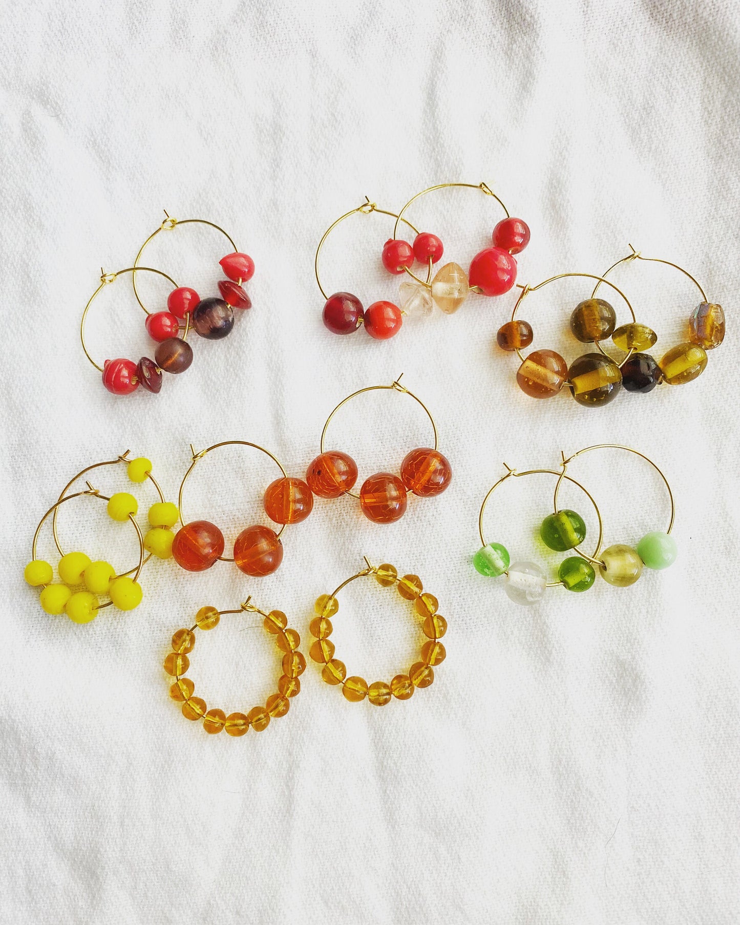 Vintage Bead Hoops