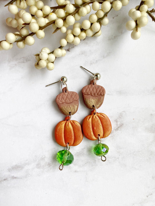 Acorn Pumpkin Dangles