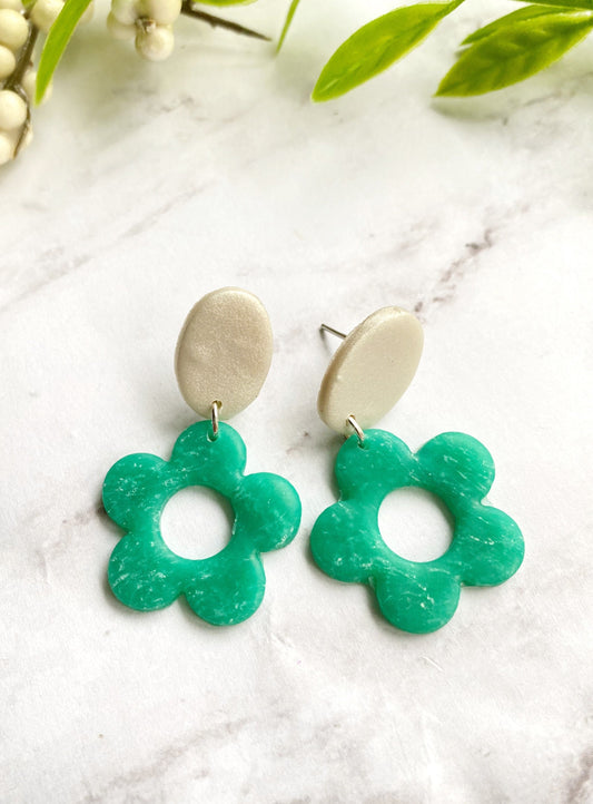 Green Flower Dangle