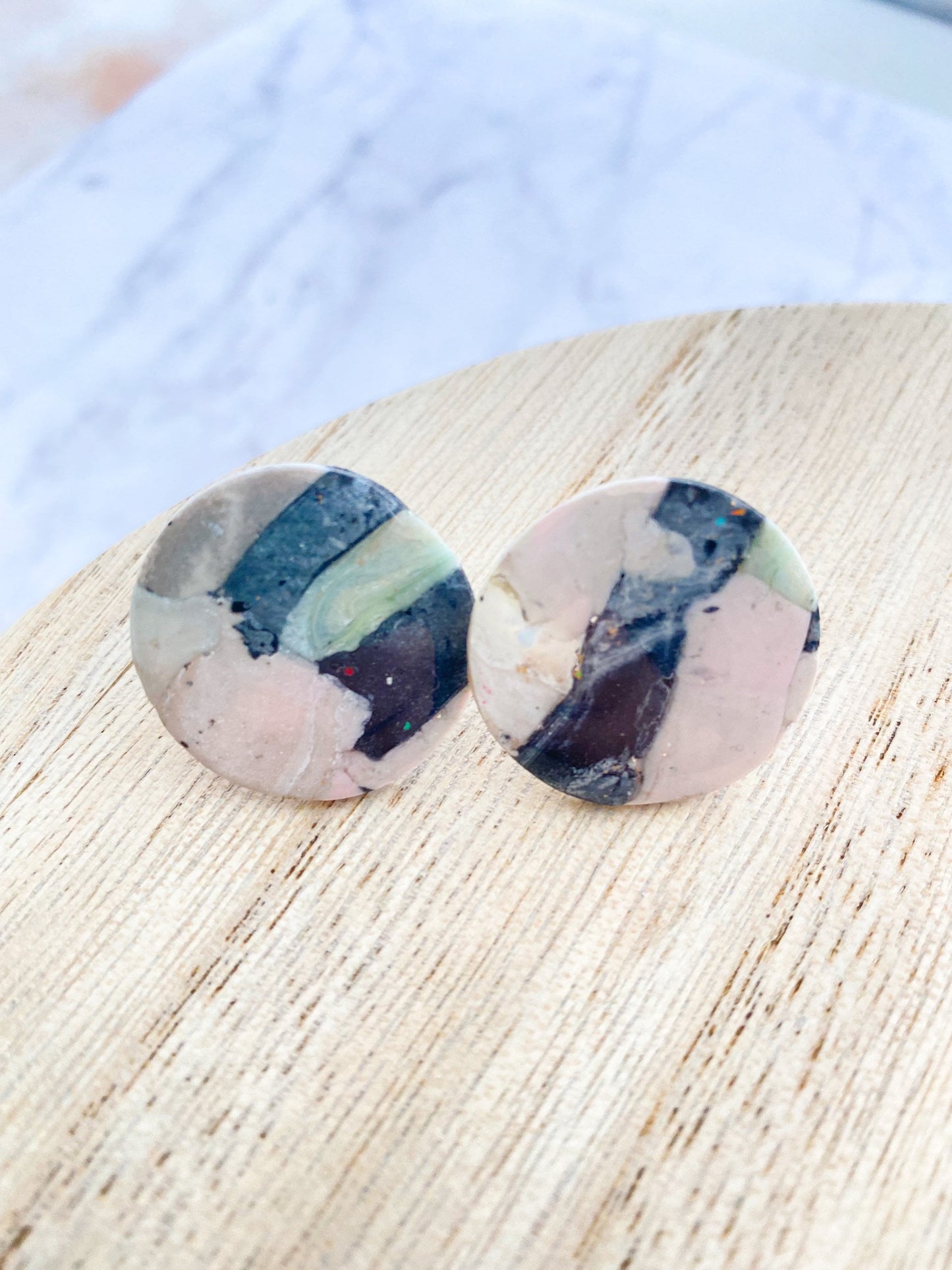 Faux Stone Studs