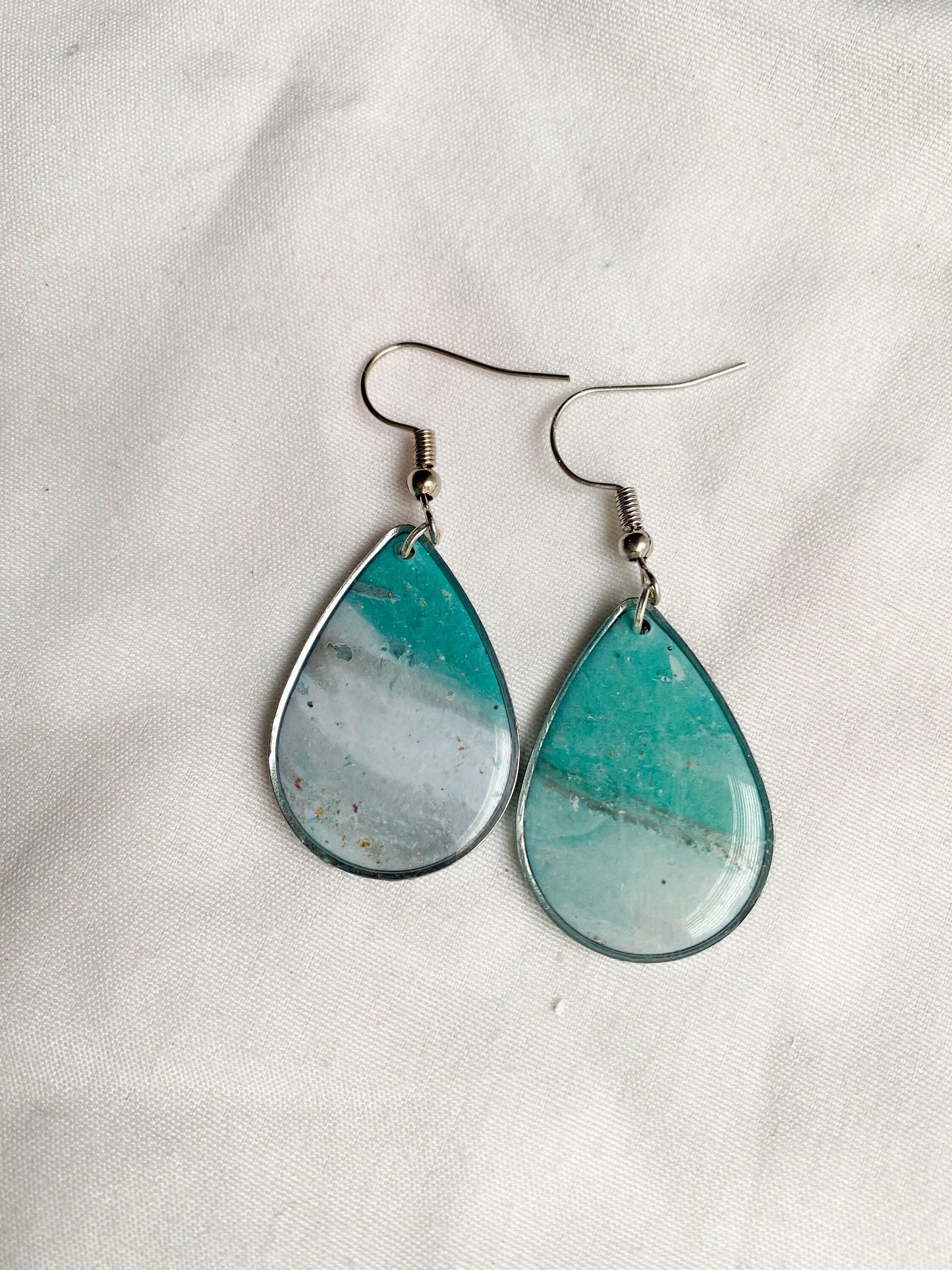 Green Teardrop Earrings