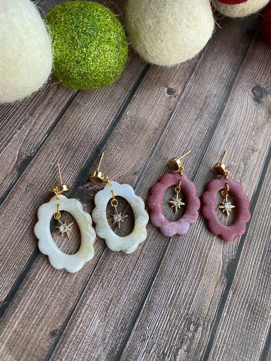 Scallop Oval Earrings