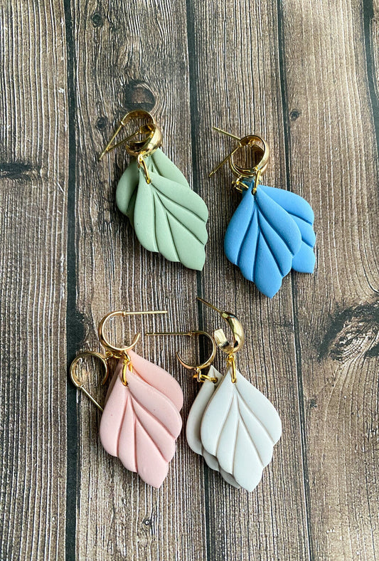 Leaf Huggie Earrings