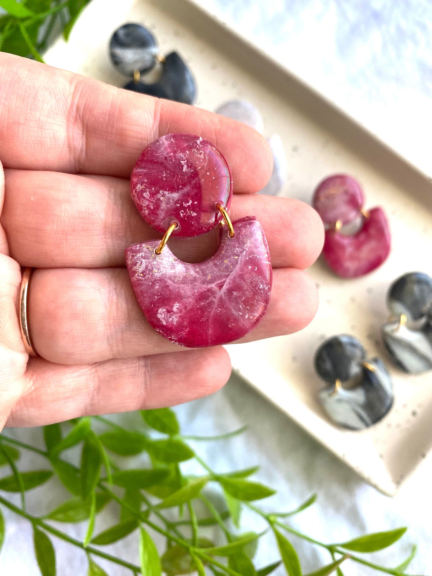 Marble Earrings