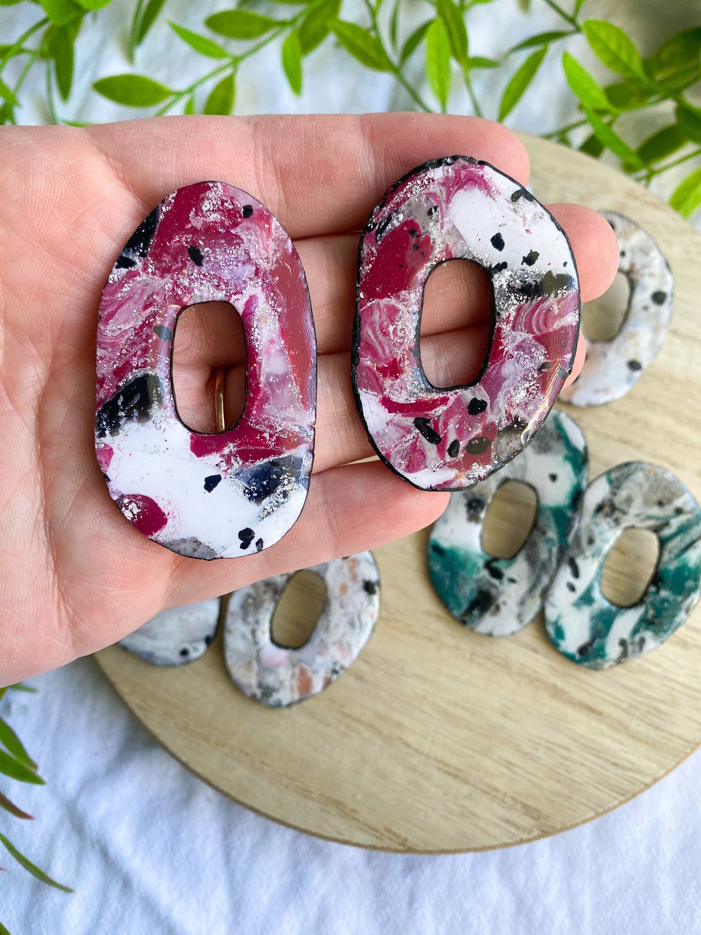 Large Faux Stone Studs