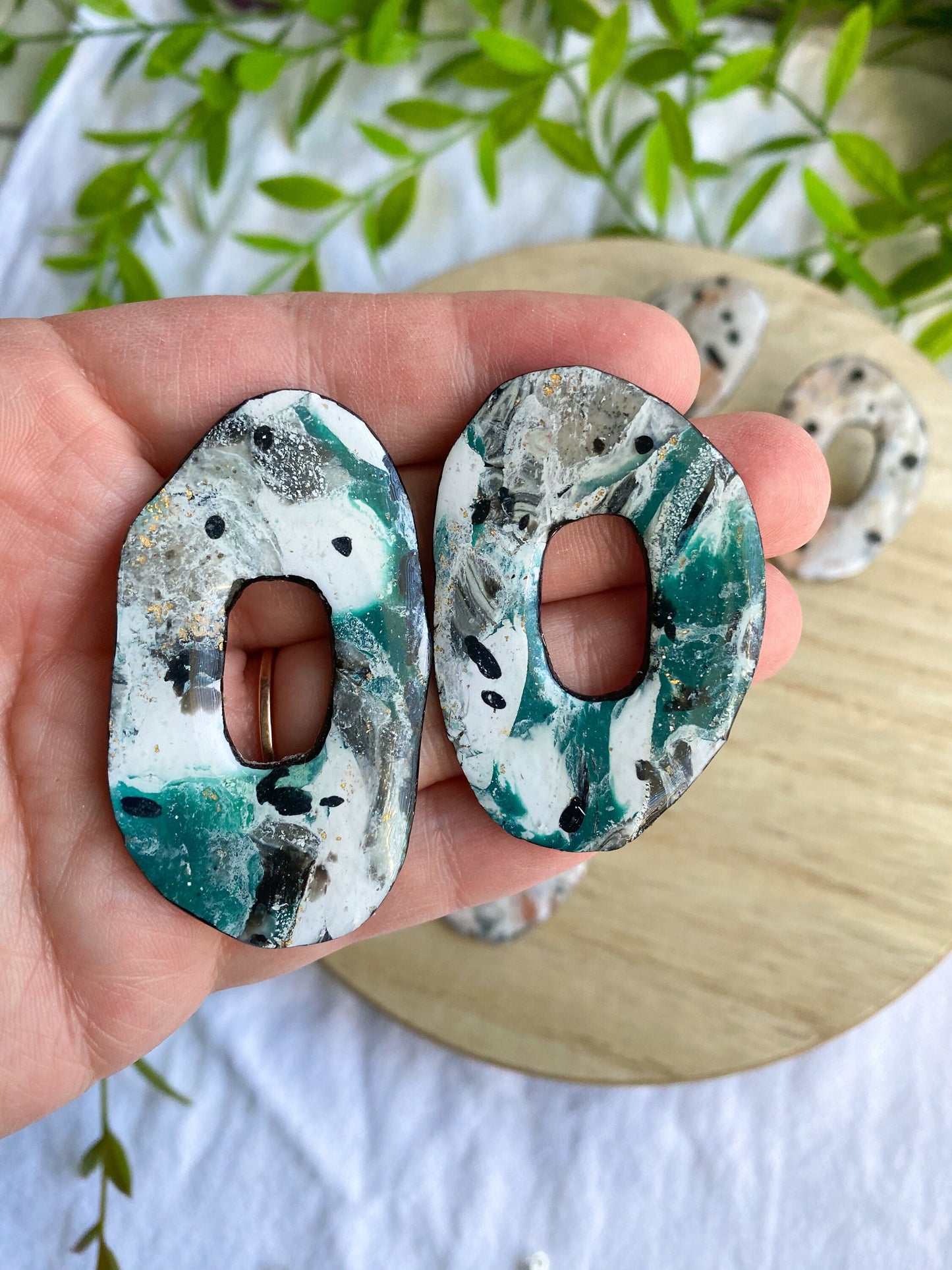 Large Faux Stone Studs