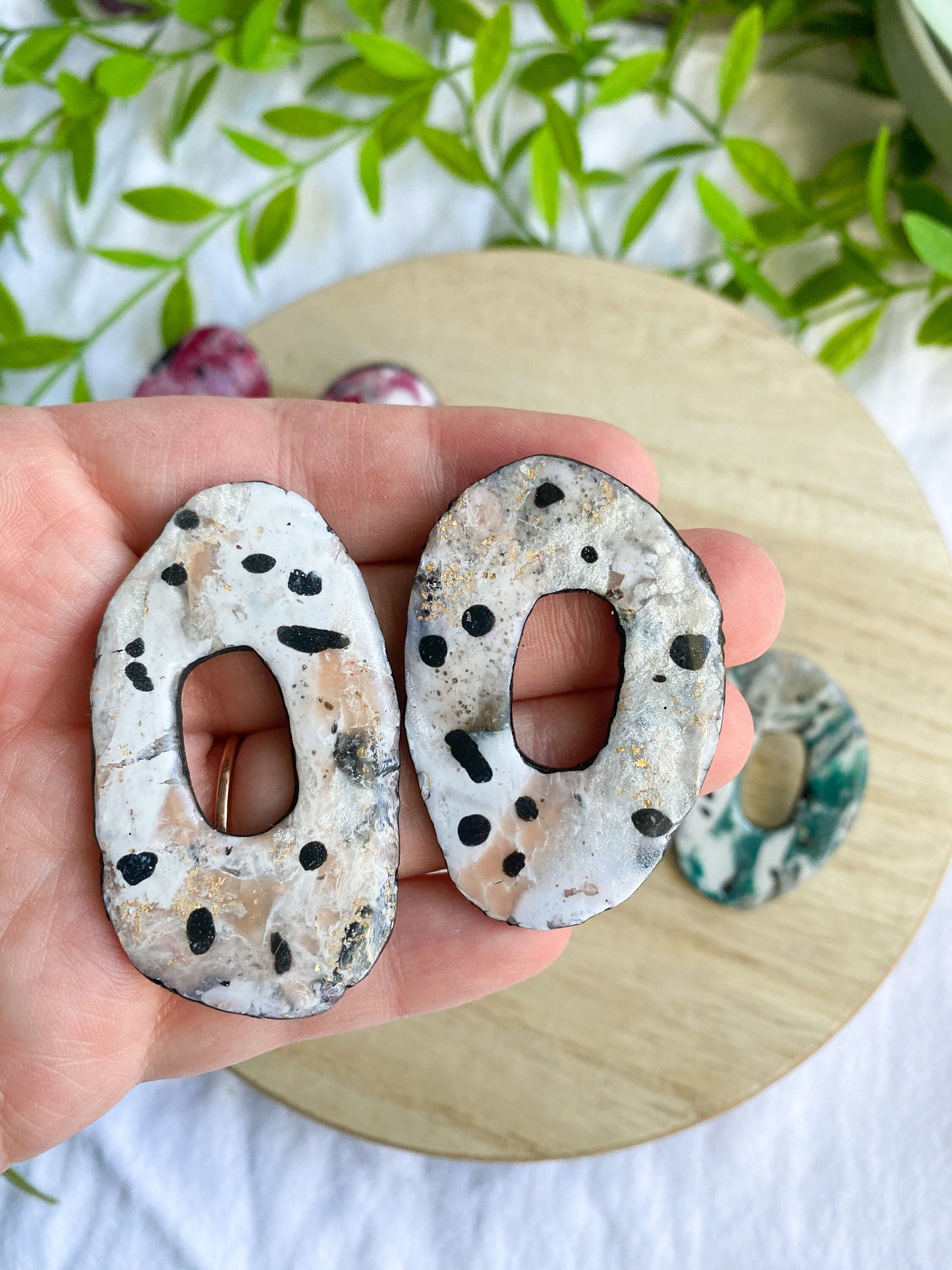 Large Faux Stone Studs