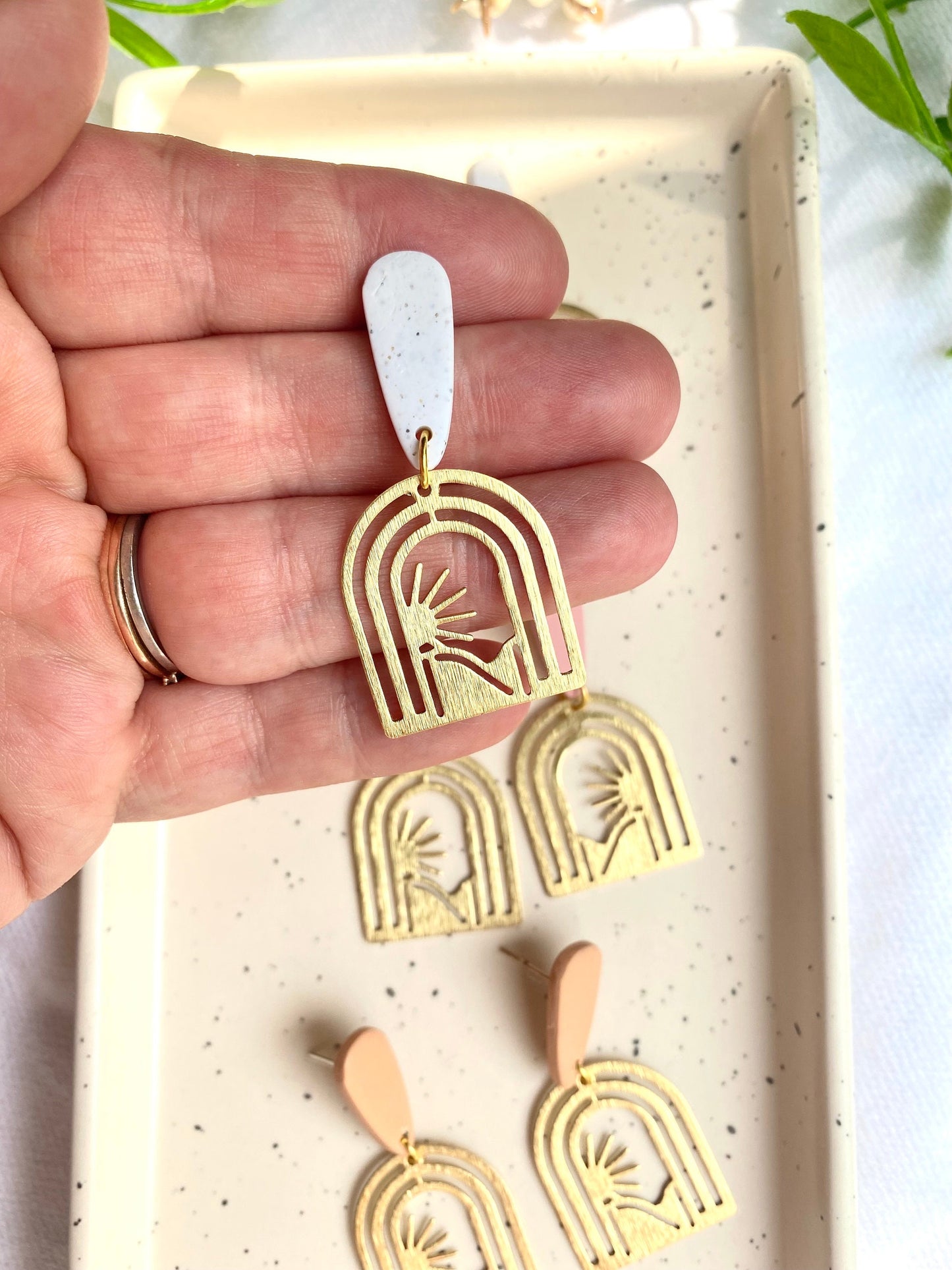 Sunrise Clay Earrings