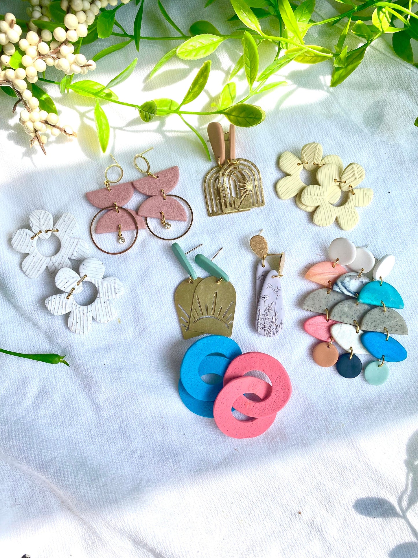 Sunrise Clay Earrings