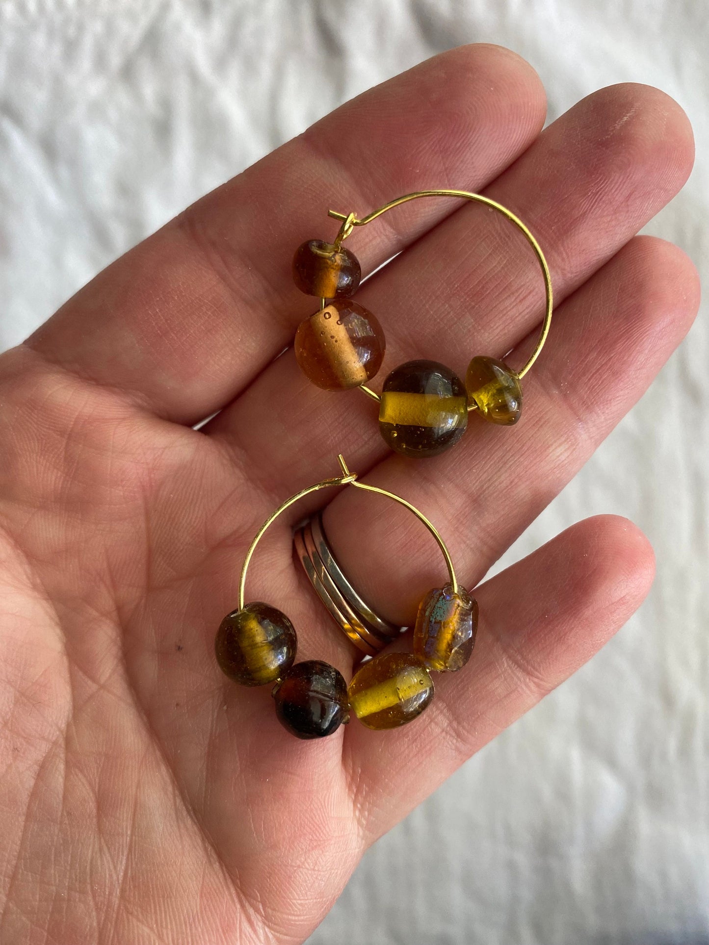 Vintage Bead Hoops