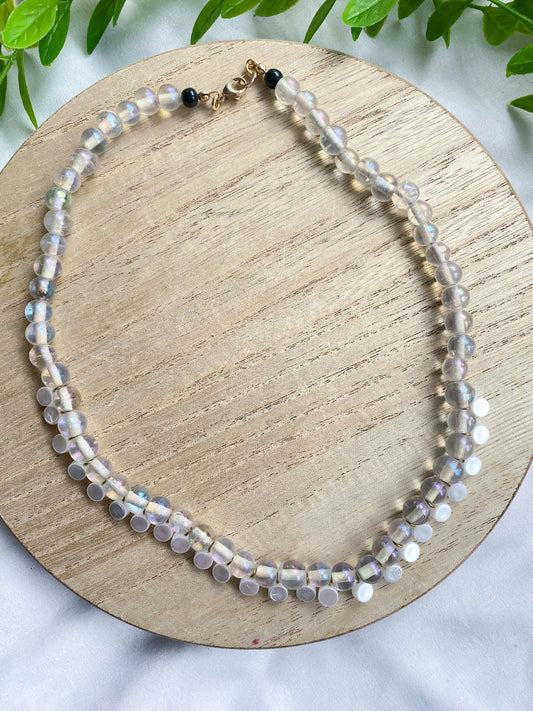 Iridescent Beaded Necklace