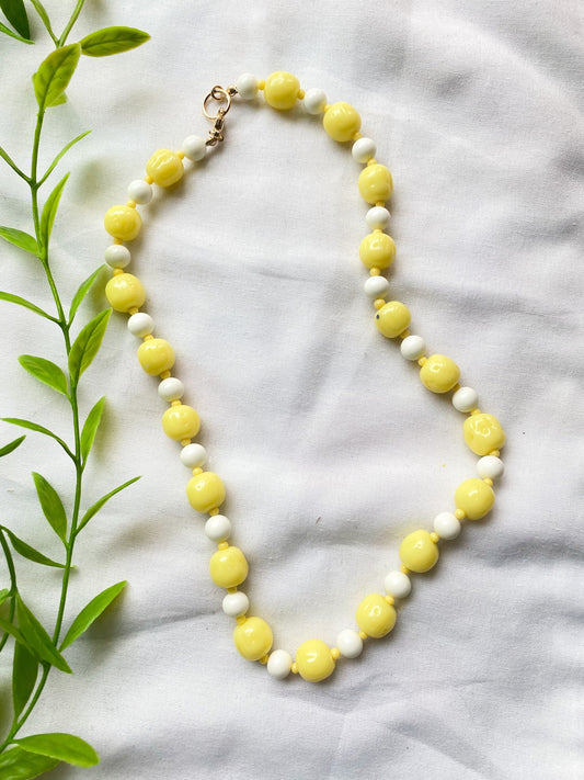 Yellow Beaded Necklace