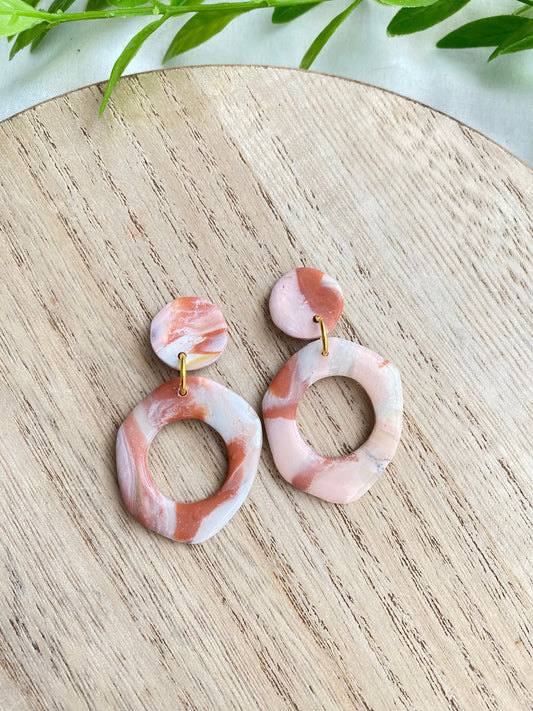 Pink Terra Cotta Earrings