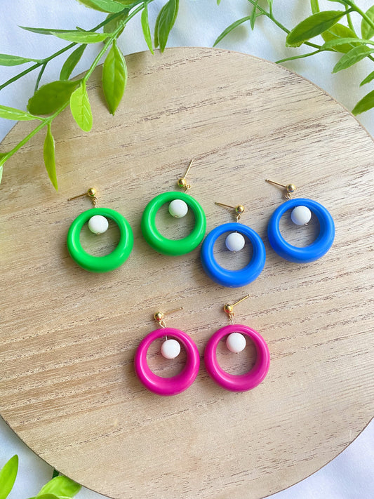 Vintage Bead Hoop Dangles